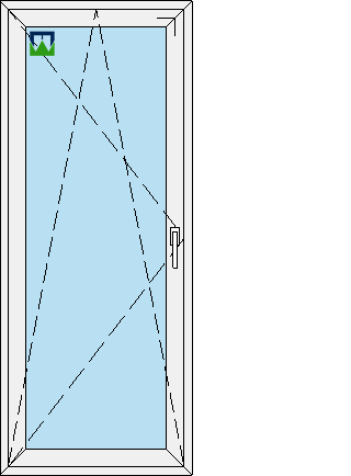 850x2100 rankena dešinėje